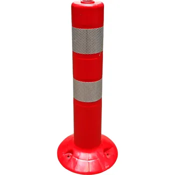 Plotový sloupek Flomat Červený plastový (PE) reflexní sloupek BPD23 - 8 x 45 cm