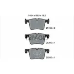 Sada brzdových destiček, kotoučová brzda PAGID T2052N