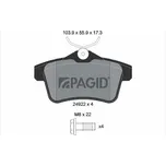 Sada brzdových destiček, kotoučová brzda PAGID T1844N