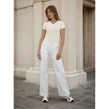 Sinsay - Džíny wide leg - bílá - 233HC-00J - 233HC-00J-38