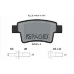 Sada brzdových destiček, kotoučová brzda PAGID T1703N