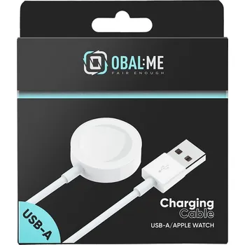Příslušenství k chytrým hodinkám OBAL:ME USB-A nabíjecí kabel pro Apple Watch bílý