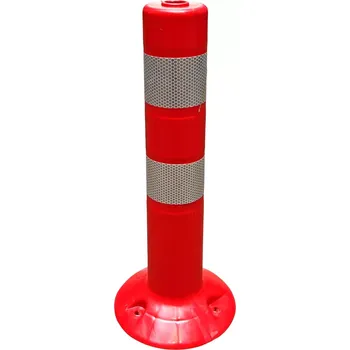 Plotový sloupek Červený plastový (PE) reflexní sloupek FLOMA BPD23 - průměr 8 cm, výška 45 cm - 62621600