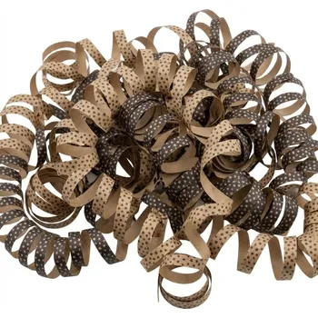 Papírové konfety serpentýny zlatočerné 2 ruličky