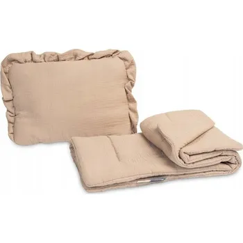 Sensillo, mušelínová souprava do kočárku, béžová