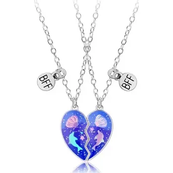 Náhrdelník Lilley Jewelry Náhrdelník pro 2 BFF Best Friends delfínci a mušle