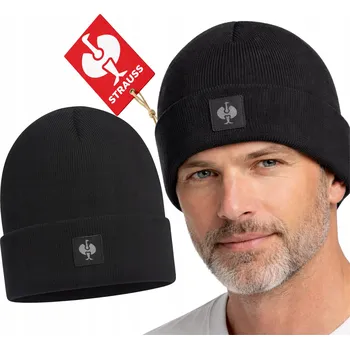 Čepice Zimní čepice Engelbert Strauss pánská ELASTICKÁ Iconic ČERNÁ S/M