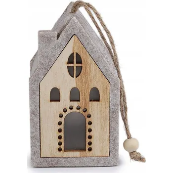 Obraz Filcový domeček s osvětlením k zavěšení