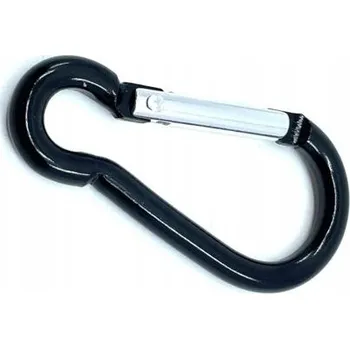 Hliníková karabina 5 x 50mm, černá / balení 1 ks