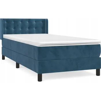Postel Čalouněná jednolůžková postel VidaXL 90x200 cm, odstíny modré