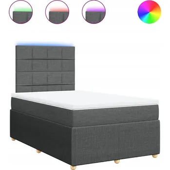 Postel Čalouněná jednolůžková postel VidaXL 120x200, odstíny šedé