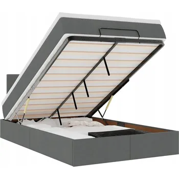 Postel Jednolůžková dřevěná postel VidaXL 120x190 cm, šedá