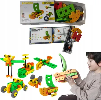 ostatní stavebnice Stavebnice pro děti BAKOBA Kreativní měkké Vzdělávací sada 42 ks