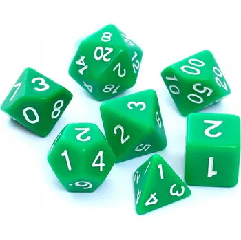 Příslušenství k deskovým hrám Rebel Sada RPG kostek - Matné - Zelené