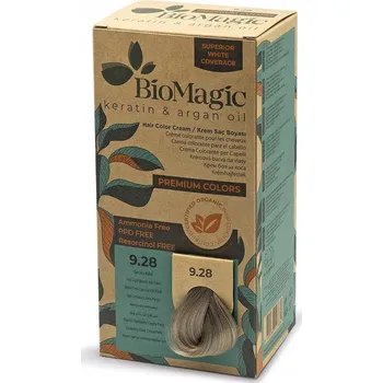 Barva na vlasy Biomagic Barva na vlasy popelavě perleťová, velmi světlá blond (9.28) 170 ml