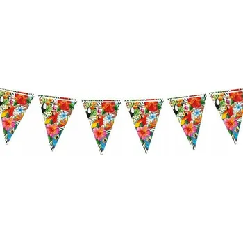 Papírový banner Fiestas Guirca, havajské vlaječky, 3 m