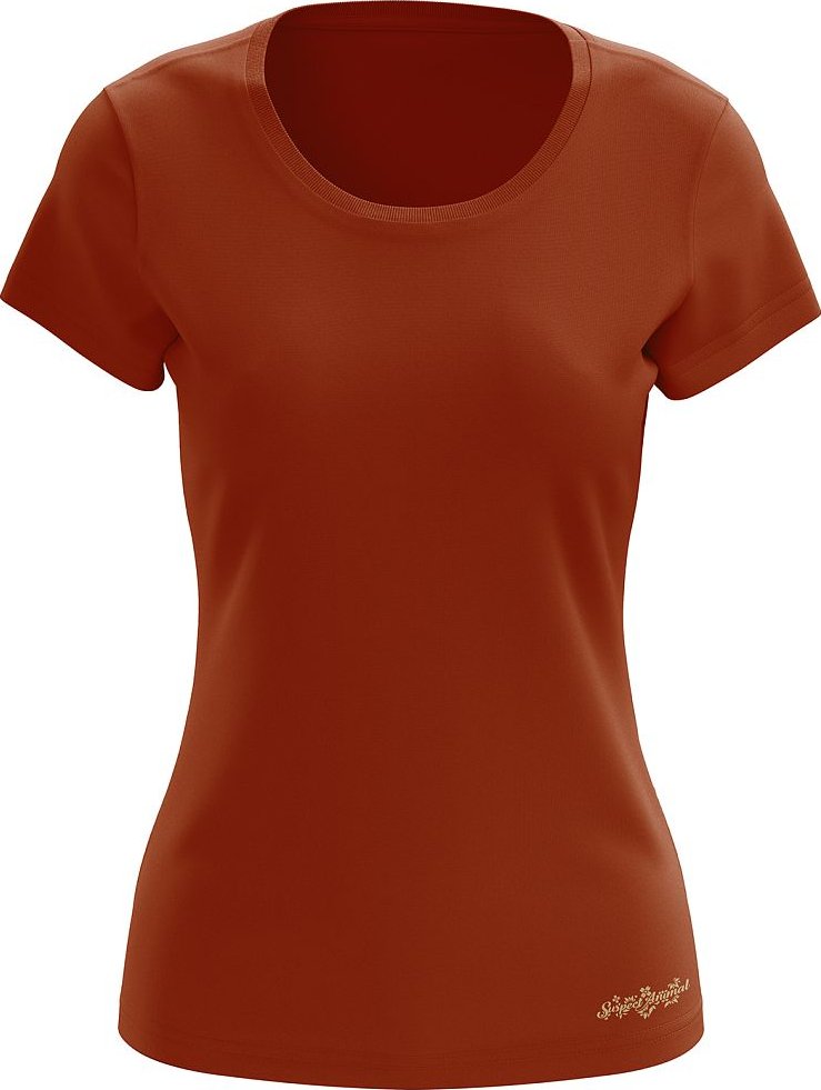 Dámské funkční tričko SPORTY krátký rukáv TERAKOTA Bamboo Ultra CLASSIC - cihlová / M