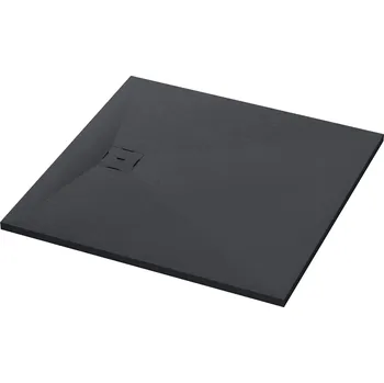 Sprchová vanička Dune antracitově šedá - čtvercová sprchová vanička 100x100, Mineralite W32Q10017