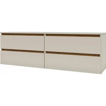 Televizní stolek IDEA skříňka pod TV 1600, Satin / Gold Kraft oak