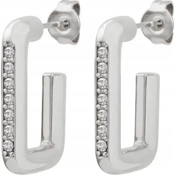 Náušnice Velké stříbrné náušnice z ocel, antialergické, 316 l