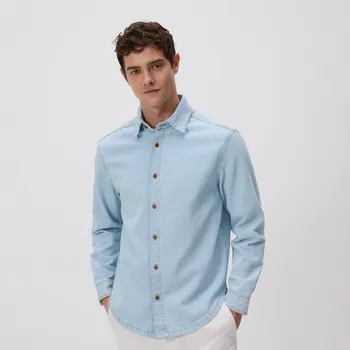 Reserved - Džínová košile regular fit - modrá - 687IR-50J - 687IR-50J-M