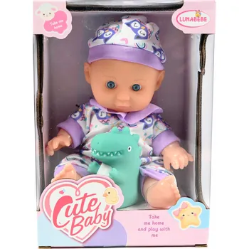 Panenka PANENKA S DINOSAUREM MIMINKO JAKO ŽIVÝ NOVOROZENEC MIMINKO V OBLEČENÍ 23 CM