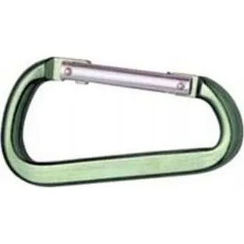 Hliníková karabina typu D 5 x 50mm, černá / balení 1 ks