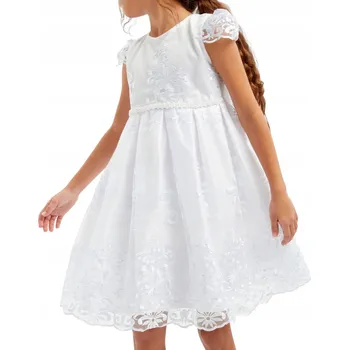 Dívčí šaty Dívčí šaty na svatební hostina Grace bílá, 122/128