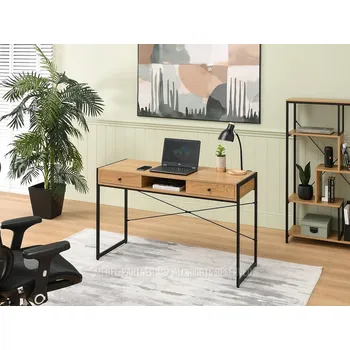 Obdélníkový psací stůl Mebel-Partner 123 x 48 x 76 cm dub zlatý