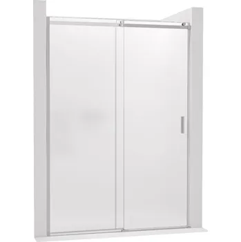 CERANO - Sprchové posuvné dveře Santoro - levá - 6 mm - chrom, mléčné sklo - 140x195 cm
