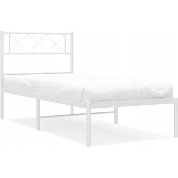 Postel Jednolůžková kovová postel VidaXL 90x190 cm bílá