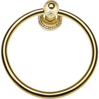 Držák na ručník Kruh na ručník Almara s potahem 24k zlata