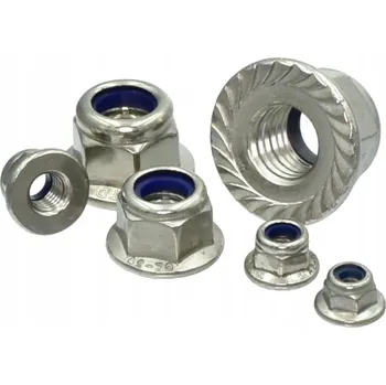 Matice M4 PŘÍRUBOVÁ SAMOJISTNÁ MATICE NEREZOVÁ DIN 6926 (10 kusů)