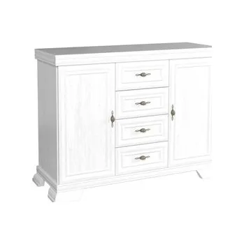 Komoda KOBE KK3 - KOMODA 2D4S , lamino BOROVICE BÍLÁ ANDERSEN (KORA - KKK3-SAN=3BALÍKY) (MMG) (K150) NOVINKA