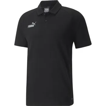 Pánské oblečení Pánské triko Puma TEAMFINAL CASUALS POLO TEE SHIRT L Černá, Stříbrná