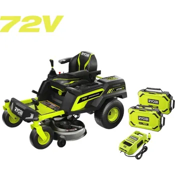 Sekačka RYOBI RY72ZTRX107 72V Bezuhlíkový zahradní rider s nulovým poloměrem otáčení, šířka záběru 107cm 5133005761