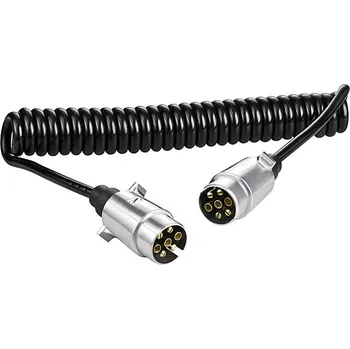 Přívěs k motorovému vozidlu propojovací kabel SecoRüt 20225, [7 pólová zásuvka - 7 pólová zásuvka], kov, guma (umělá)