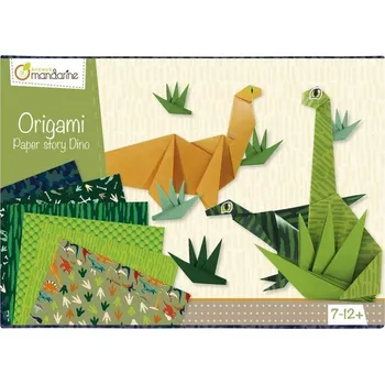 Barevný papír Avenue Mandarine Papíry na origami sada dinosauři 15x15cm (40ks)