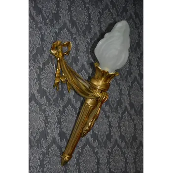 Stojací lampa Zámecká bronzová lampa - pochodeň