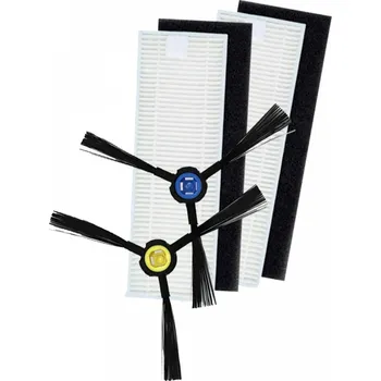 Sada příslušenství pro robotický vysavač Kartáčky a HEPA filtry k vysavači ZACO A10 sada 4ks