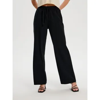 Sinsay - Kalhoty wide leg - černá - 673DA-99X - 673DA-99X-XXS