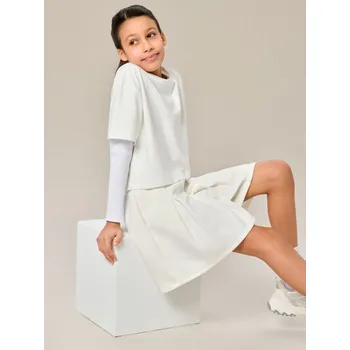 Dětská móda Sinsay - Sukňošortky s příměsí viskózy - krémová - 627II-01X - 627II-01X-146