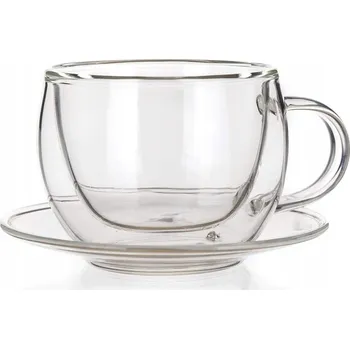 BANQUET Termální šálek ŠÁLEK s dvojitou stěnou na espresso s podšálkem 80 ml