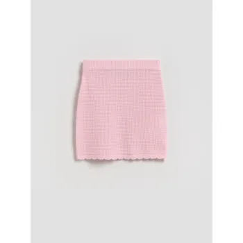 Dívčí svetr Reserved - Úpletová sukně - pastelově růžová - 826IE-03X - 826IE-03X-134
