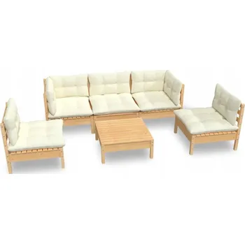 Zahradní nábytek z dřeva VidaXL, hnědý, 6 ks