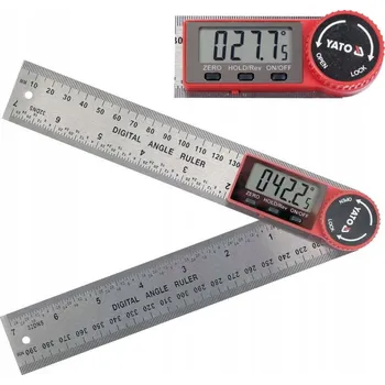 Úhloměr ELEKTRONICKÝ ÚHLOMĚR DIGITÁLNÍ YATO 200mm 360°