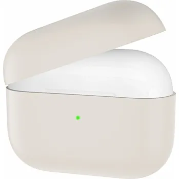 Pouzdro na mobilní telefon Silikonový obal pro AirPods 3 - béžový