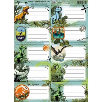 samolepka Beniamin Samolepky na sešity – proužek Jurský park