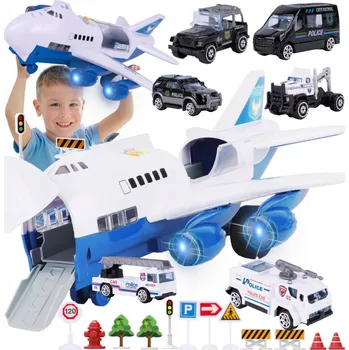 autíčko Interaktivní Policejní Letadlo Otevírací LED s Pohonem Policie Stator Y319