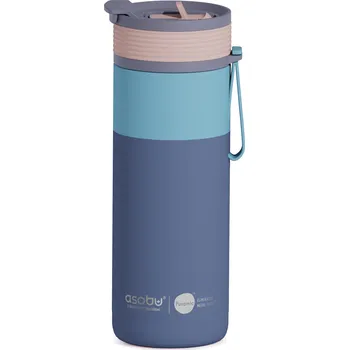 Termohrnek Asobu ASPEN termohrnek 600 ml PASTEL BLUE KERAMICKÝ INTERIÉR